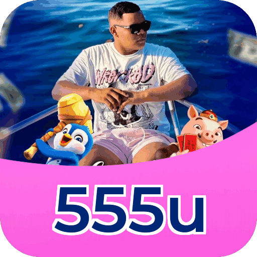 Interface do aplicativo 555u mostrando jogos disponíveis no iOS e Android